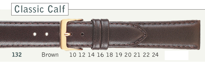 Watchstraps Classic Calf Ladies' & Men's Brown 