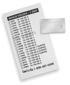 Gold Repair Solder Sheet 10 Easy White