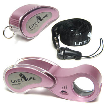Lite Loupe Folding 10X Pink