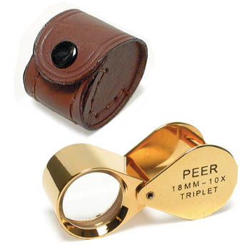 10X Triplet Loupe JSP - Gold Finish