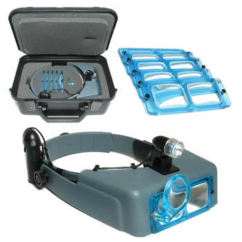Magnifier - OptiVisor Headband Binocular Set