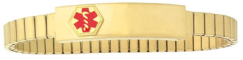 Medical Alert Bracelet Ladies' Expansion Gold Plate DTJ-30
