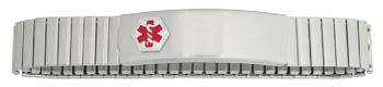 Medical Alert Bracelet Men's Expansion Stainless Steel DTJ-33