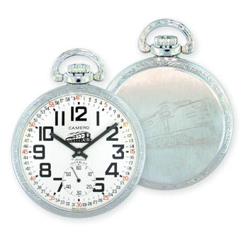 Pocket Watch - Railroad  White
