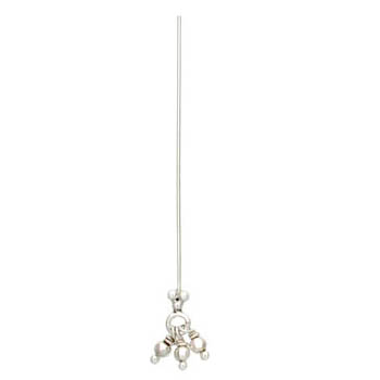 Eye Pin - Sterling with Ball Cluster
