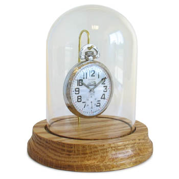 Pocket Watch Dome, Oak Base