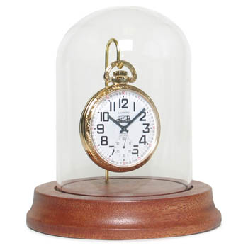 Pocket Watch Dome, Mahogany Base