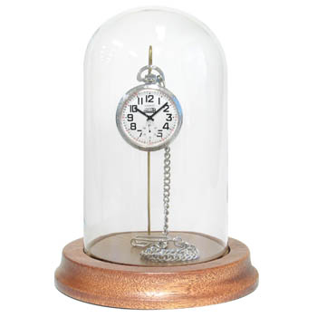 Pocket Watch Dome, Walnut Base Large