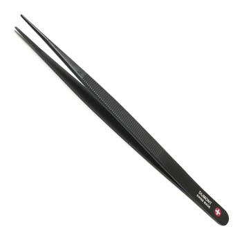 Diamond Tweezers Black Matte Medium Point