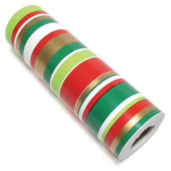 New! Gift Wrap - Christmas Stripe