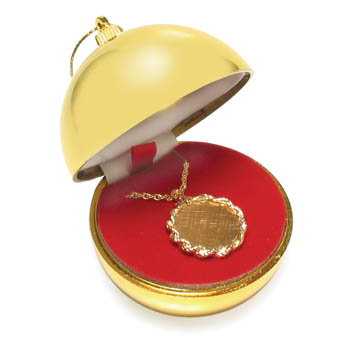 Ornament Pendant Box, Gold Ball