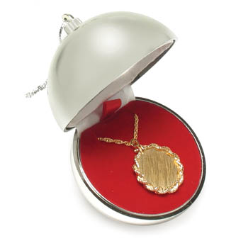 Ornament Pendant Box, Silver Ball