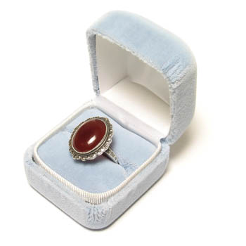 Velvet Ring Box - Gray