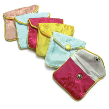Silk Jewelry Pouches Snap 2-1/2