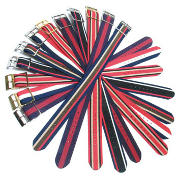 Watchstraps Nylon Striped Men's