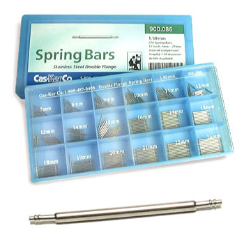 Spring Bar Assortment, Thin Double Flange 1.50mm