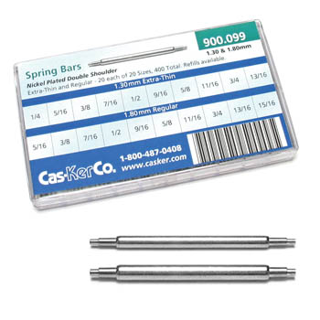 Spring Bar Assortment, X-Thin Double Shoulder 1.30mm
