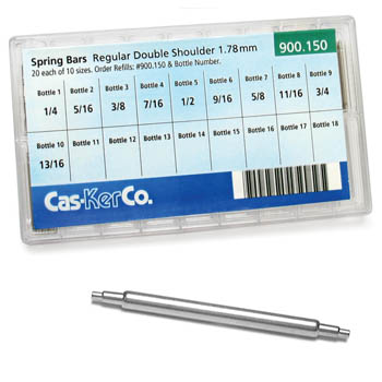 Spring Bar Assortment, Regular Double Shoulder, 1.78mm