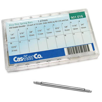 Spring Bar Assortment, X-Thin Double Shoulder 1.27mm