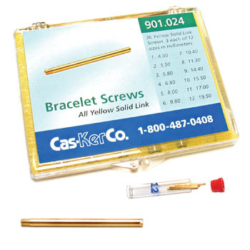 Bracelet Screw Assortment, Yellow Solid Link