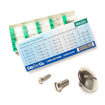 Screw Assortment for Watch Cases