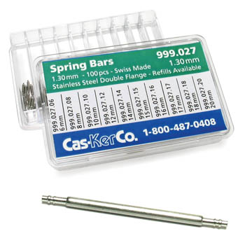 Spring Bar Assortment, X-Thin Double Flange 1.30mm