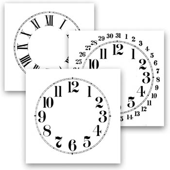 Paper Clock Dial Assortment of 25