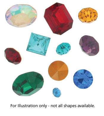 Rhinestones - Assorted Colors & Shapes