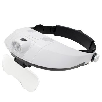 Grobet 2-LED Headband Magnifier