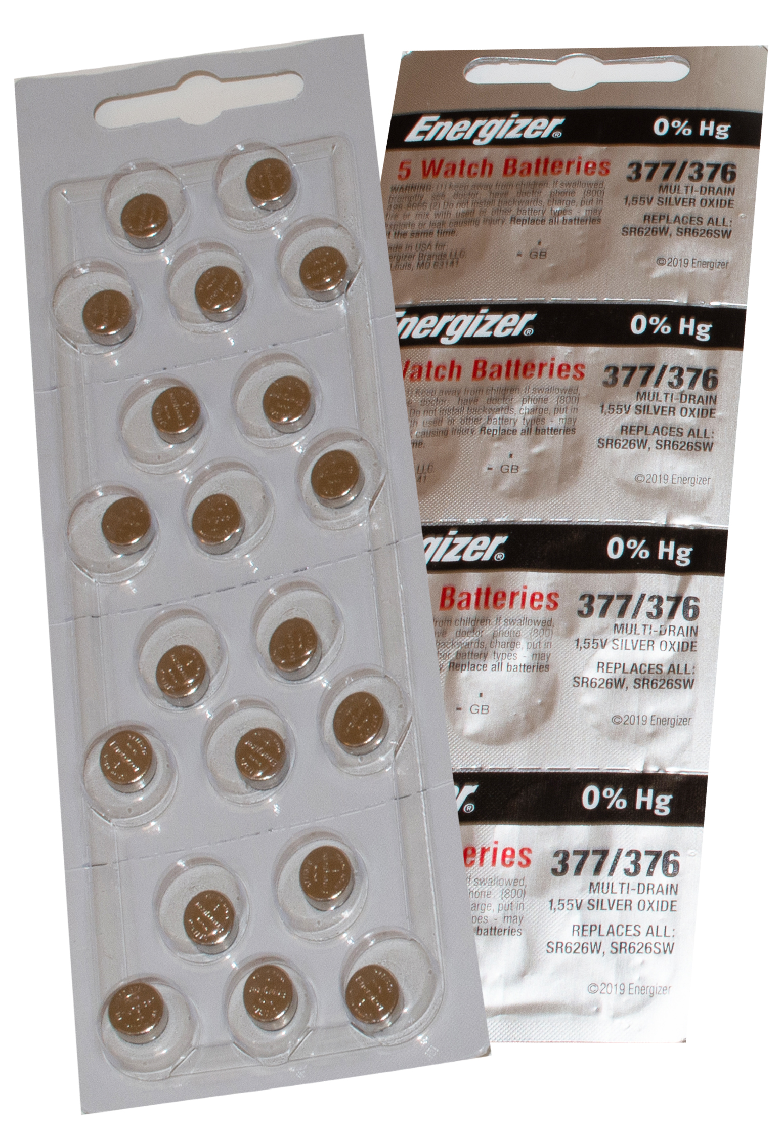 Energizer-377-376 Watch Battery Replacment, SR626W, SR626SW, Free Delivery  on 20 Pack