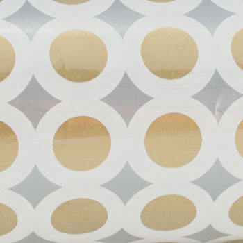 Gift Wrap - Gold and White Circles