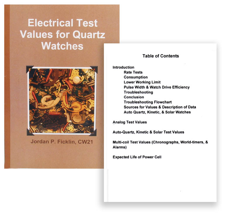 Electrical Test Values for Quartz Watches