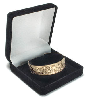 Cas-Ker Nylon Flock Jeweler's Gift Box