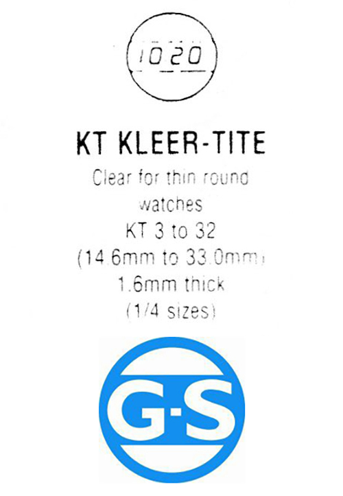 G-S KT  Plastic Watch Crystal