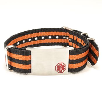 Nato Medical ID Orange and Black