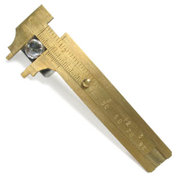 Millimeter Gauge, Brass with Plate