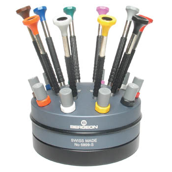 Screwdrivers Bergeon 6899 Set of Ten Ergonomic