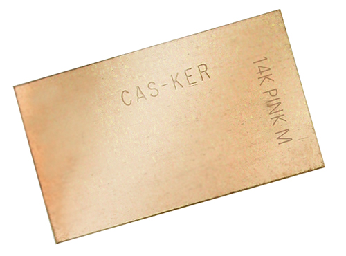 Rose Gold Solder Sheets from casker