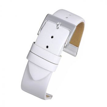 White Leather Watch Strap W104