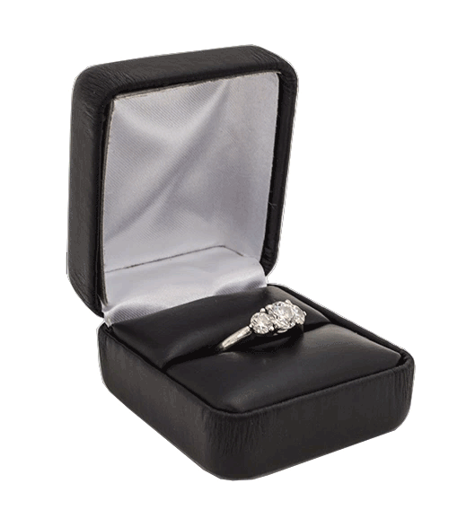 Leatherette Ring Box Black