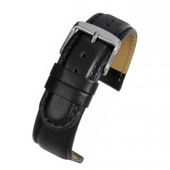 Watch Strap Padded Leather Black W100P