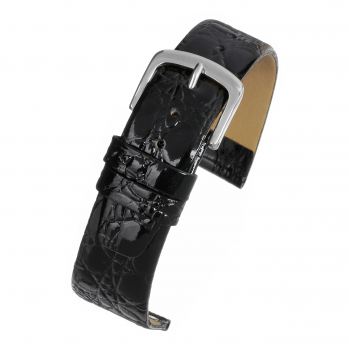 Croc Grain Strap Black W500