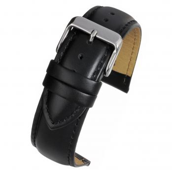 Heavy Padded Calf Watch Strap - Black