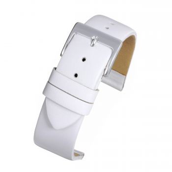 White Extra Long Leather Watch Strap from Cas-Ker